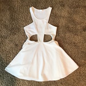 White Cutout Summer Dress
